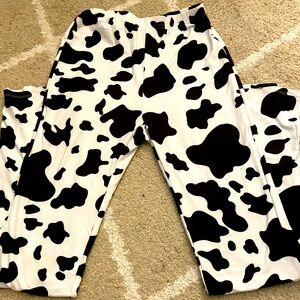 Cow print pants